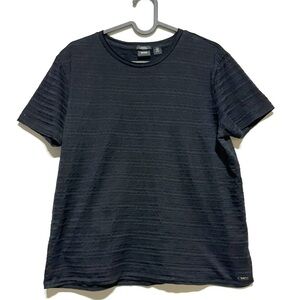 Boss Tessler Stripe Crew Neck Short Sleeves T-Shirt In Black Size L Slim Fit